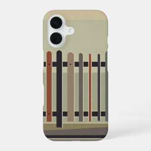 Retro-Straßen-Zaun iPhone 16 Hülle