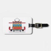 Retro-Straßenbahn-Illustration Gepäckanhänger (Vorderseite horizontal)