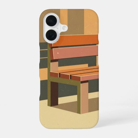 Retro-Straßenbank iPhone 16 Hülle (Rückseite)