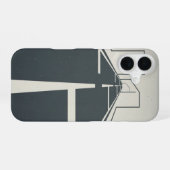Retro-Straßenbegrenzungslinien iPhone 16 Hülle (Rückseite (Horizontal))