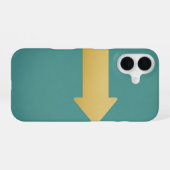 Retro-Straßenpfeilschild iPhone 16 Hülle (Rückseite (Horizontal))