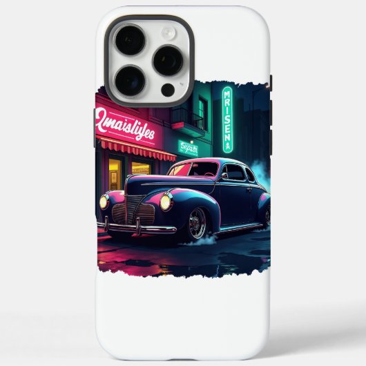Retro-Straßenszene-Kunst Case-Mate iPhone Hülle (Rückseite)