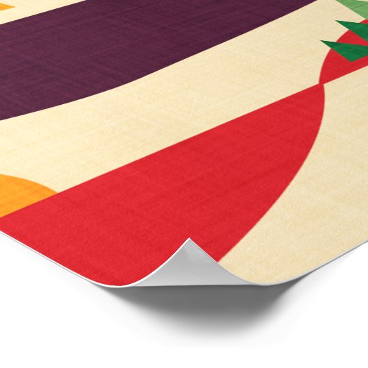 RETRO-STRASSENVERKEHRSEIGENSCHAFT POSTER (Ecke)