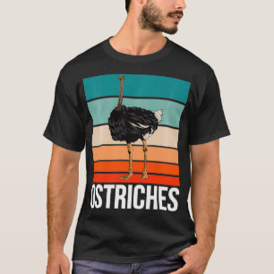 Retro-Strauß-Liebhaber-Design-Vogel-Vintage-Strauß T-Shirt