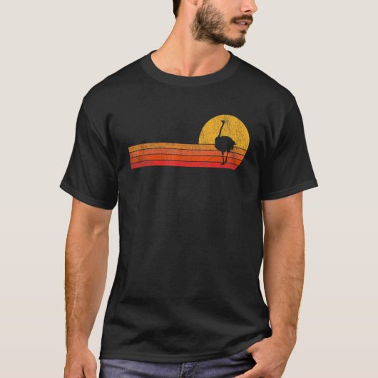 Retro-Strauß Strauß Vintage T-Shirt (Vorderseite)