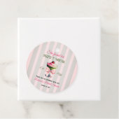 Retro Strawb Perfect Matcha Pink Bow Brautparty Geschenkanhänger (Beispiel)