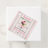 Retro Strawb Perfect Matcha Pink Bow Brautparty Geschenkanhänger (Beispiel)