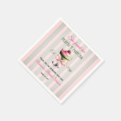 Retro Strawb Perfect Matcha Pink Bow Brautparty Serviette (Ecke)