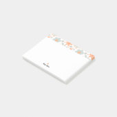 Retro Strawberry and Pastel Blume Post-it Klebezettel (angewinkelt)