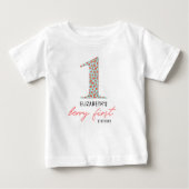 Retro Strawberry Berry erster Ehrengast Baby T-shirt (Vorderseite)