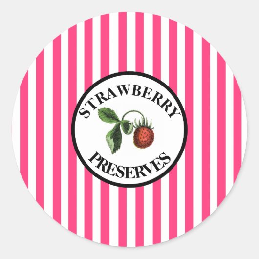 Retro Strawberry Jelly Bean Runder Aufkleber (Vorderseite)