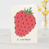 Retro Strawberry Karte (Gelbe Blume)