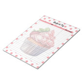 Retro Strawberry Leckereien Rezept Notizblock (angewinkelt)