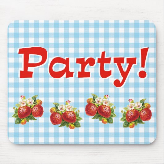 Retro Strawberry Mousepad (Vorne)