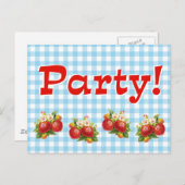 Retro Strawberry Postkarte (Vorne/Hinten)