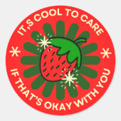 Retro Strawberry Stickers & Decals  (Vorderseite)