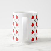 Retro Strawberry und Blume Muster Jumbo Tasse (Rückseite)