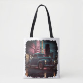 Retro Street Scene Art 1940s Classic Car  Tasche (Vorderseite)