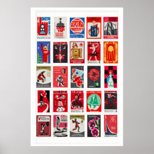 Retro-Streichholzschachtel-Etiketten-Wandkunst, Gi Poster