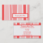 Retro Streifen: 2 mit Seiten versehen: Visitenkarte (Vorne/Hinten)