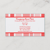 Retro Streifen: 2 mit Seiten versehen: Visitenkarte (Rückseite)