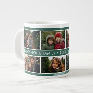 Retro-Streifen - 8-Foto-Collage Jumbo-Tasse