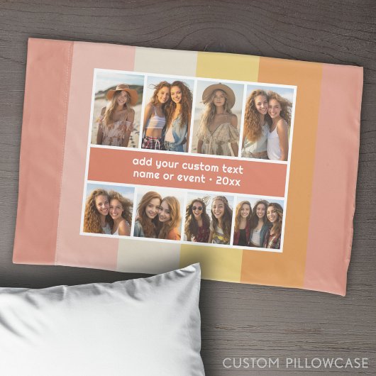 Retro Streifen - 8 Fotomaterial Kissenbezug