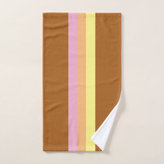 Retro-Streifen-Badehandtücher (Orange Multi) Badhandtuch Set (Handtuch)