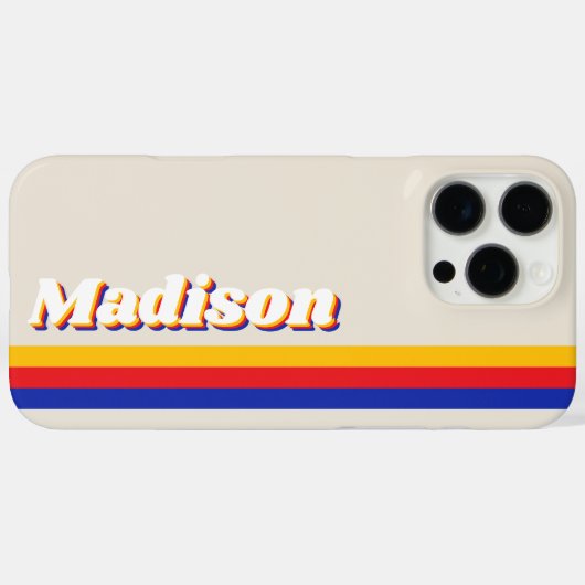 Retro-Streifen Case-Mate iPhone Hülle (Rückseite (Horizontal))