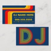 Retro Streifen DJ Visitenkarte (Vorne/Hinten)