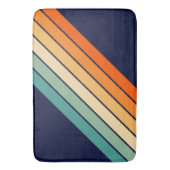 Retro Streifen farbenfroh gestreifter 70er 80er De Badematte (Vorderseite Vertikal)