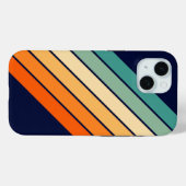 Retro Streifen farbenfroh gestreifter 70er 80er De Case-Mate iPhone Hülle (Rückseite (Horizontal))