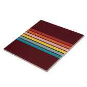 Retro Streifen farbenfroh gestreifter 70er 80er De Fliese (Seite)