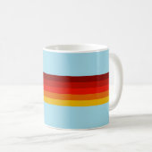 Retro Streifen farbenfroh gestreifter 70er 80er De Kaffeetasse (VorderseiteRechts)