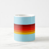 Retro Streifen farbenfroh gestreifter 70er 80er De Kaffeetasse (Mittel)