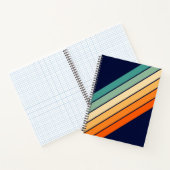 Retro Streifen farbenfroh gestreifter 70er 80er De Notizblock (Innenseite)