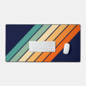 Retro Streifen farbenfroh gestreifter 70er 80er De Schreibtischunterlage (Tastatur & Maus)