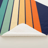 Retro Streifen farbenfroh gestreifter 70er 80er De Sherpadecke (3/4)