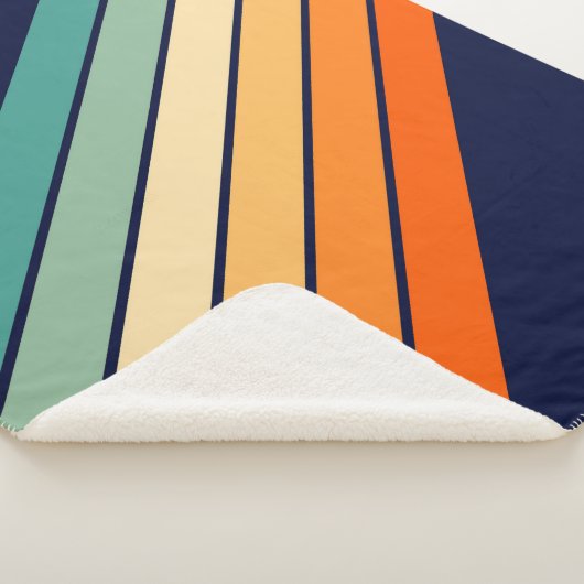 Retro Streifen farbenfroh gestreifter 70er 80er De Sherpadecke (3/4)