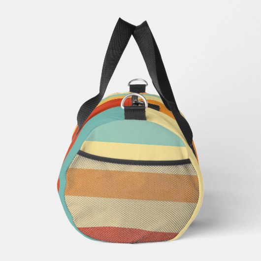 Retro-Streifen-Farbmuster Duffle Bag (Rechts)