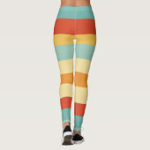 Retro-Streifen-Farbmuster Leggings (Rückseite)