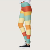 Retro-Streifen-Farbmuster Leggings (Links)
