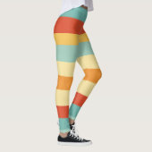 Retro-Streifen-Farbmuster Leggings (Rechts)