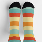 Retro-Streifen-Farbmuster Socken (Oben)