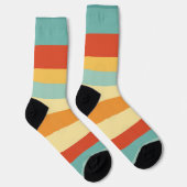 Retro-Streifen-Farbmuster Socken (Rechts)