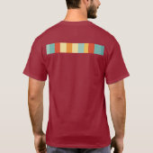Retro-Streifen-Farbmuster T-Shirt (Rückseite)