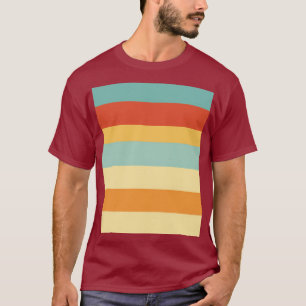 Retro-Streifen-Farbmuster T-Shirt