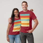 Retro-Streifen-Farbmuster T-Shirt (Unisex)