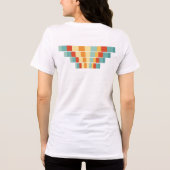 Retro-Streifen-Farbmuster Tri-Blend Shirt (Rückseite)