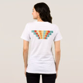 Retro-Streifen-Farbmuster Tri-Blend Shirt (Rückseite voll)